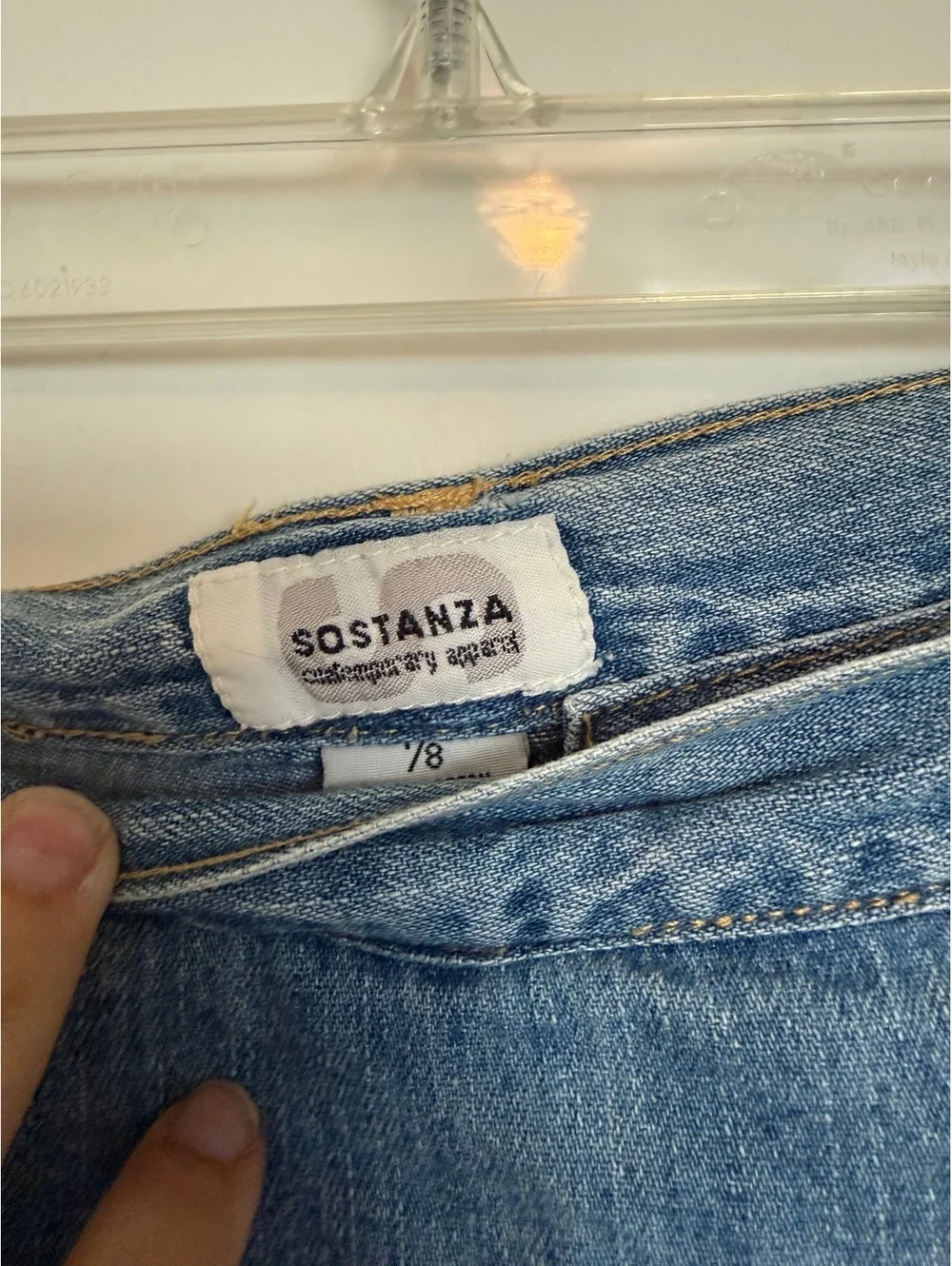 Vintage Sostanza Contemporary Apparel Women's Denim Skort Size 7/8